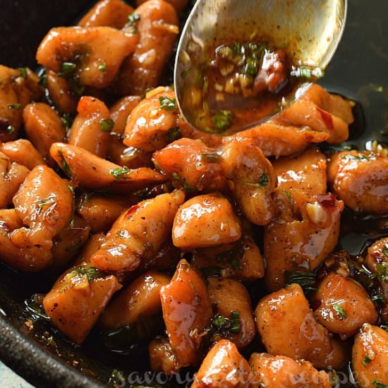 Honey Butter Garlic Chicken - Recipe photo by Savory Bites