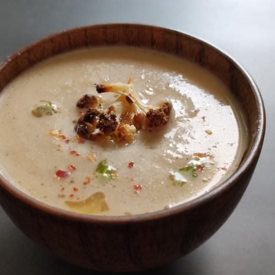 Roasted cauliflower soup - Recipe photo by greenbowl2soul