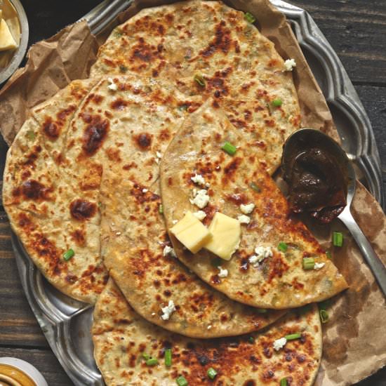 Spring Onion Paneer Paratha - Recipe photo by Funfoodandfrolic