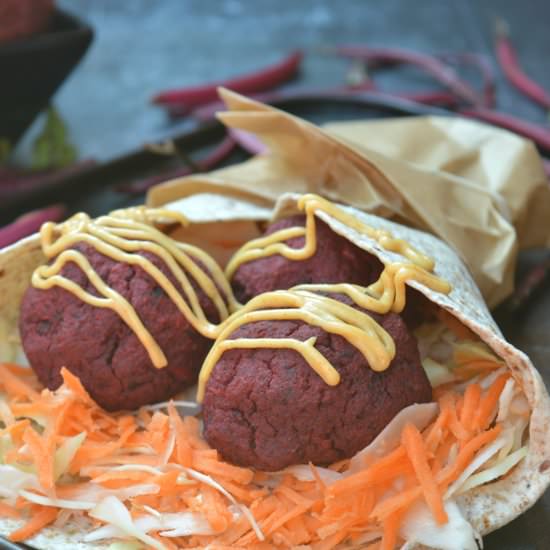Oven-baked Beetroot Falafel - Recipe photo by Mummys FastandEasy