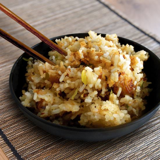 Crunchy Fried Rice (No Egg) - Recipe photo by Anonymous Chef
