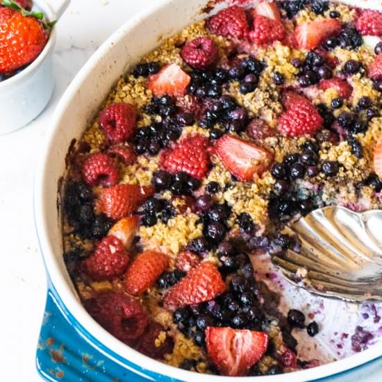 Very Berry Baked Oatmeal - Recipe photo by TheDeliciousSpoon