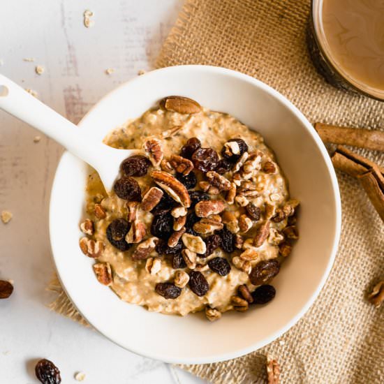 Pumpkin Pie Overnight Oats - Recipe photo by TheDeliciousSpoon