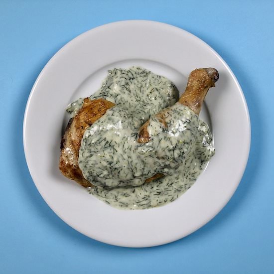 Crispy Chicken w/ Dill-Lemon Gravy - Recipe photo by La Faguette