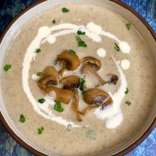 Creamy Mushroom Soup - Recipe photo by indianveggiedelight