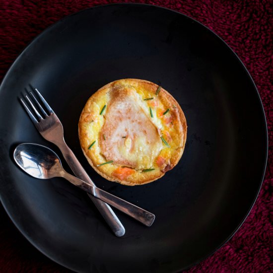 Salmon and gorgonzola quiches - Recipe photo by Artemis_eats