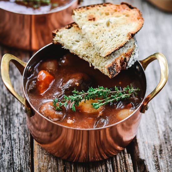 Vegan Mushroom Bourguignon - Recipe photo by evashiva
