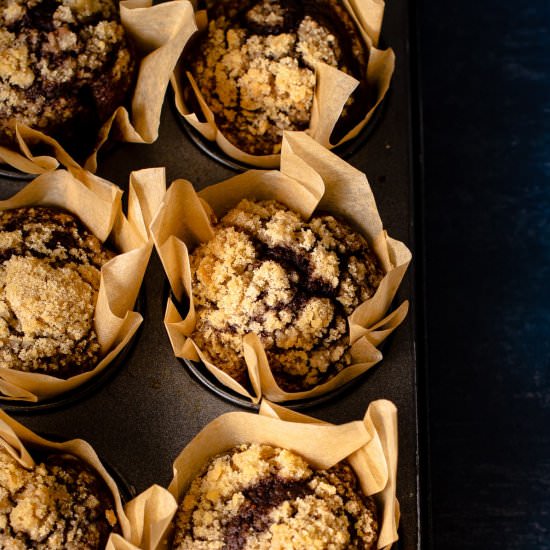 Chocolate Pumpkin Muffins - Recipe photo by lostinf00d