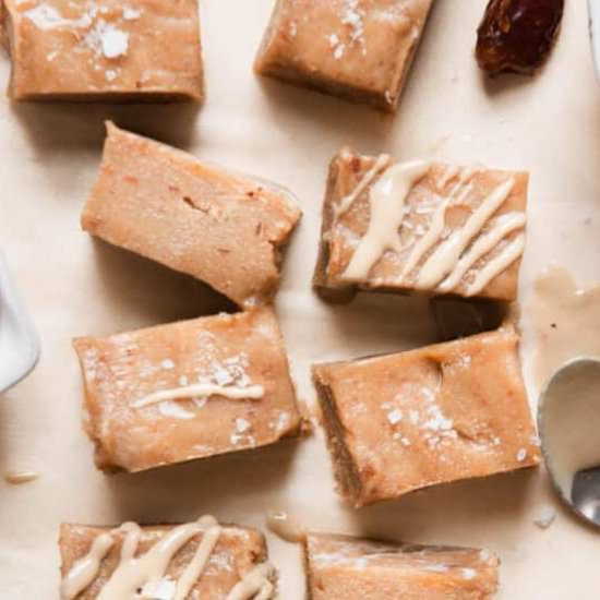Tahini Freezer Fudge - Recipe photo by erinliveswhole