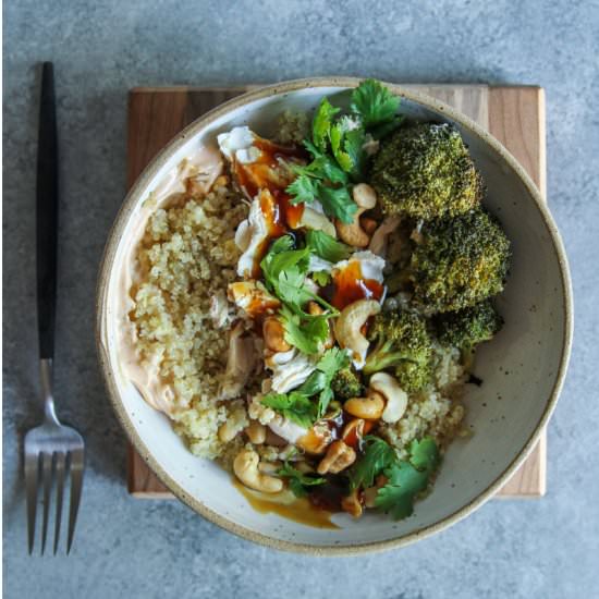 Asian Chicken and Quinoa Bowl - Recipe photo by Sweetphi