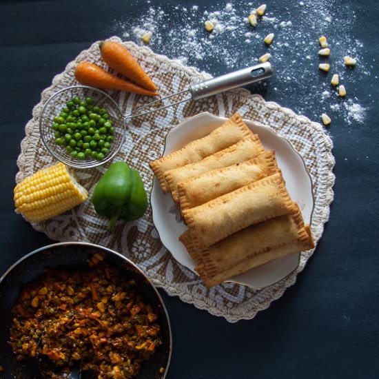 Homemade Vegetable Pizza Puff - Recipe photo by Puja