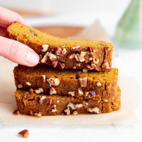 Healthy Paleo Pumpkin Bread - Recipe photo by FromScratchFast