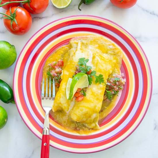 Green Chile Chicken Enchiladas - Recipe photo by House of Elyn Ryn