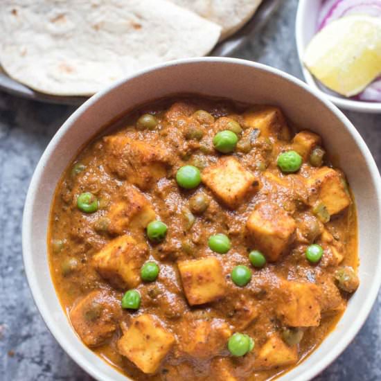 INSTANT POT MATAR PANEER - Recipe photo by Fatrainbow