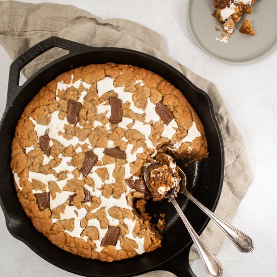 S'mores Skillet Cookie - Recipe photo by bake and bacon