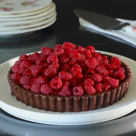 Fresh Raspberry Tart - Recipe photo by A Life Well Planted