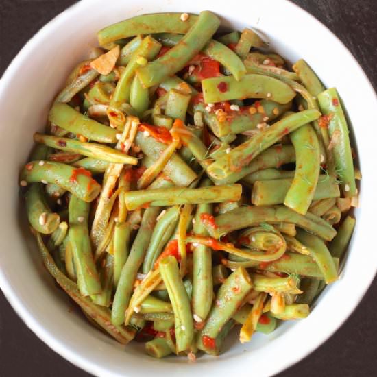 Green Beand and Okra with Dill - Recipe photo by A Life Well Planted