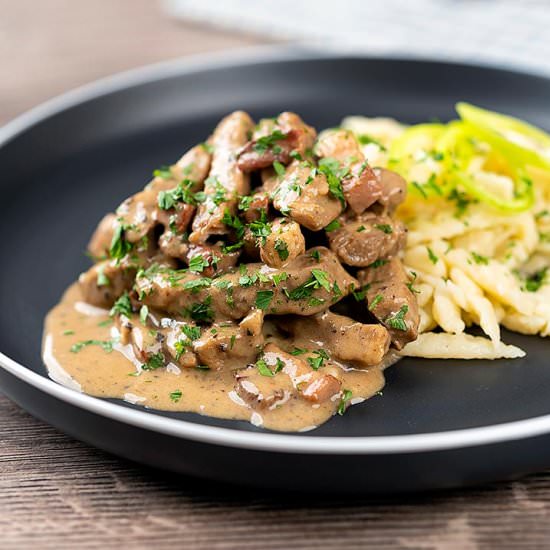 Borsos Tokany Hungarian Pork Stew - Recipe photo by Brian Jones