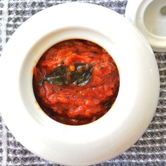 Instant tomato pickle - Recipe photo by spicytamarind
