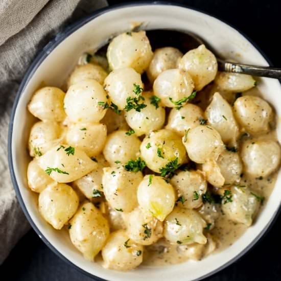 Creamed Pearl Onions - Recipe photo by Went Here 8 This