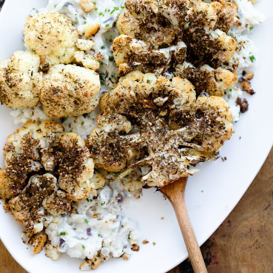 Za'atar Roasted Cauliflower Steaks - Recipe photo by thehealthfulideas