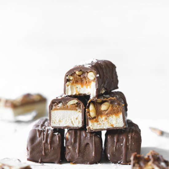 Snickers Ice cream bars - Recipe photo by addictedtodates