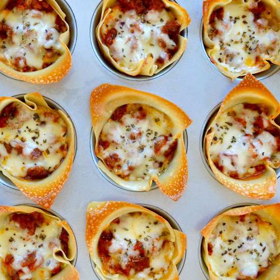 Muffin Tin Lasagna Cups - Recipe photo by justataste