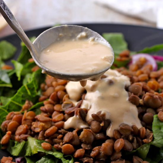 lemon tahini dressing (oil-free) - Recipe photo by veganwithgusto