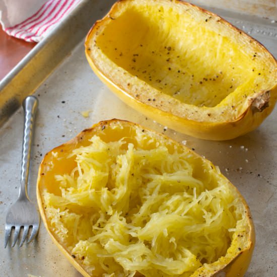 Roasted Spaghetti Squash - Recipe photo by For the Love of Cooking