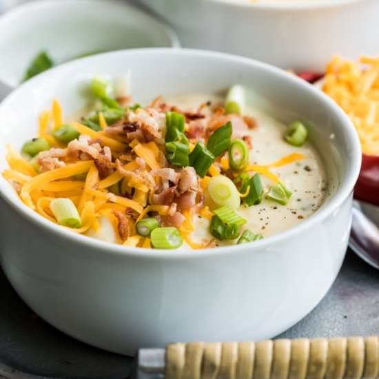 Loaded Baked Potato Soup - Recipe photo by culinaryhill