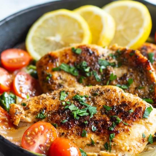 ITALIAN SKILLET CHICKEN - Recipe photo by unicorns in the kitchen