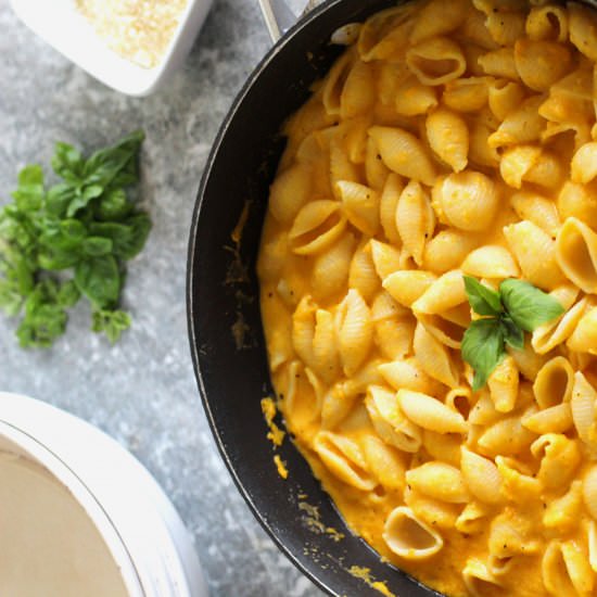 Shell Pasta Butternut Squash Sauce - Recipe photo by MediterraneanLatinLoveAffair