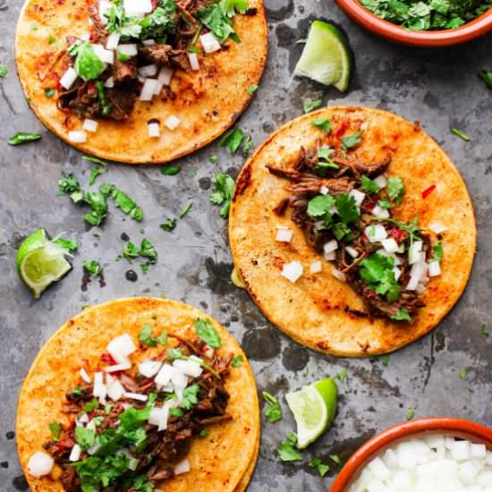 Birria Tacos w/ Consomé - Recipe photo by taoofspice