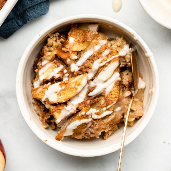 apple spiced steel cut baked oats - Recipe photo by okonomi kitchen