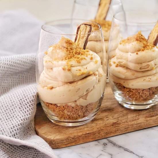 Caramilk Cheesecake Cups - Recipe photo by chef not required