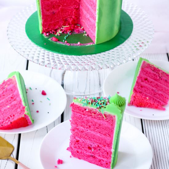 Watermelon Cake - Recipe photo by Bakes and Blunders