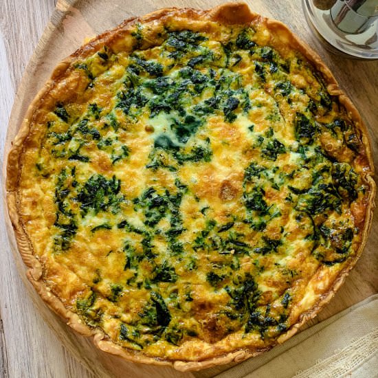 Spinach Bacon & Bleu Cheese Quiche - Recipe photo by NotEntirelyAverage