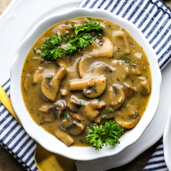 One-Pot Creamy Mushroom Soup - Recipe photo by Yay For Food