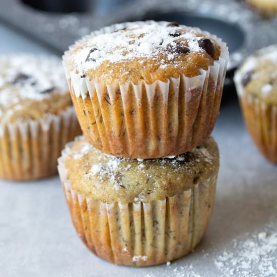 Easy Chocolate Chip Banana Muffins - Recipe photo by Healthy Life Trainer