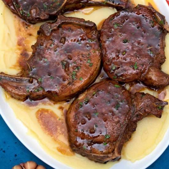 Brown Sugar Baked Pork Chops - Recipe photo by peasandpeonies