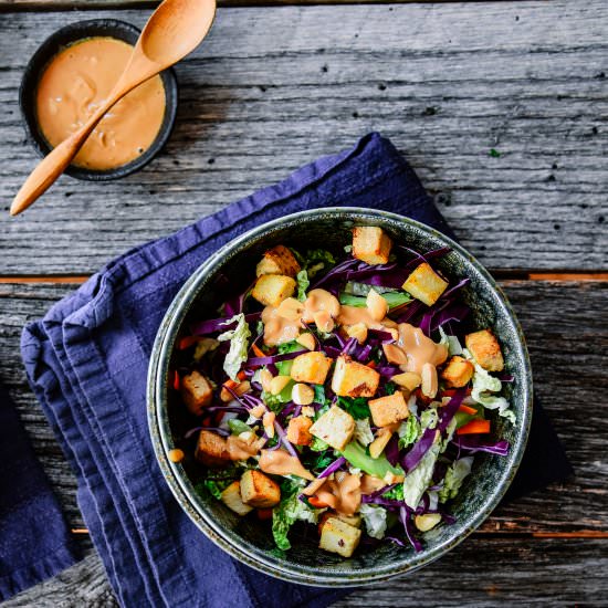 Asian Salad with Peanut Dressing - Recipe photo by evashiva
