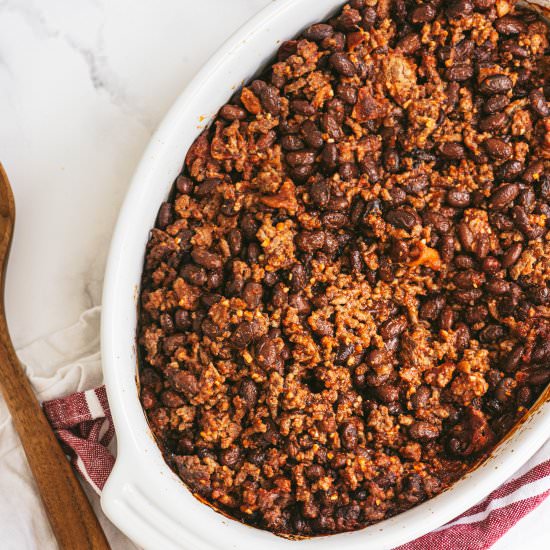 Low Carb Baked Beans with Beef - Recipe photo by littlebitrecipes