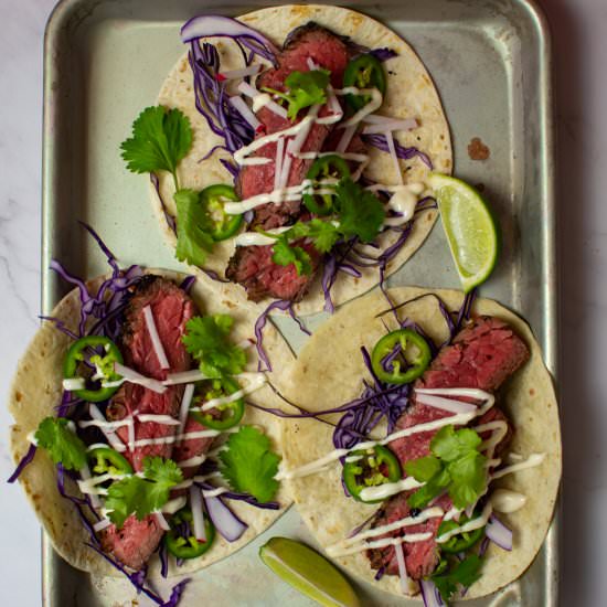 Steak Tacos – Carne Asada - Recipe photo by AnotherFoodBlogger