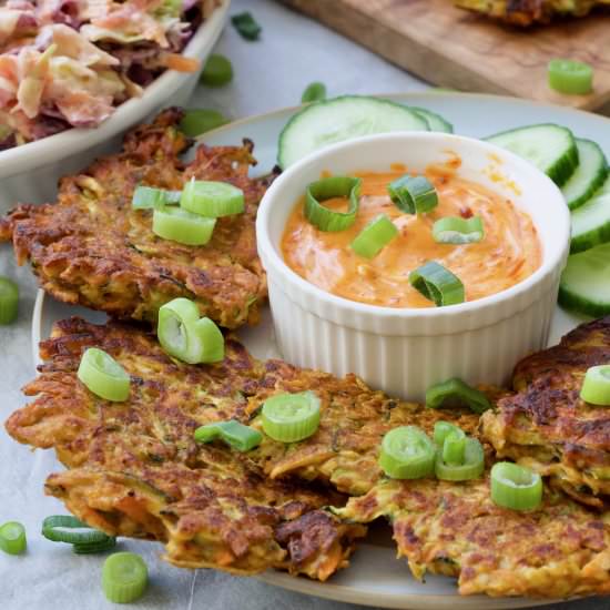 Vegan Vegetable Fritters (GF) - Recipe photo by joskitchenlarder