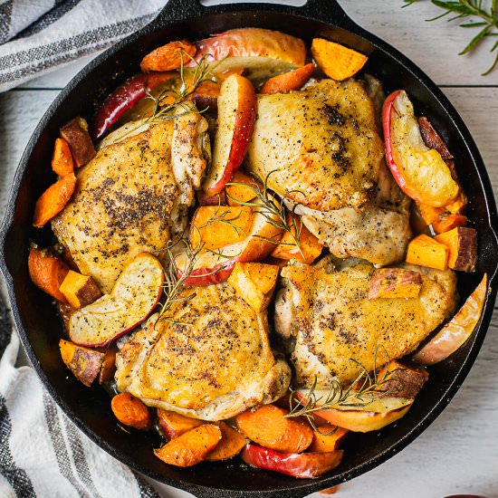 Apple Cider Chicken Skillet - Recipe photo by Shuangys Kitchensink