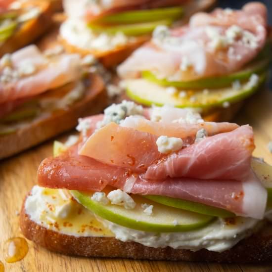 Whipped Blue Cheese Crostini - Recipe photo by JawnsICooked