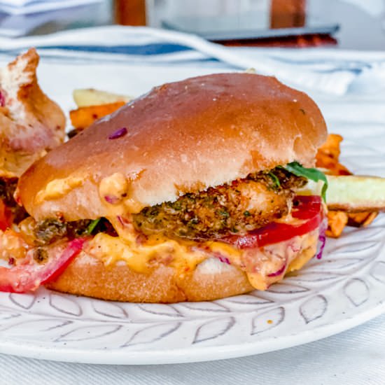 Delicious Blackened Fish Sandwich - Recipe photo by Spain on a Fork