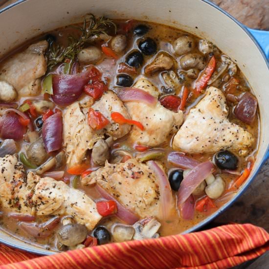 Easy Boneless Chicken Cacciatore - Recipe photo by Claudias Table