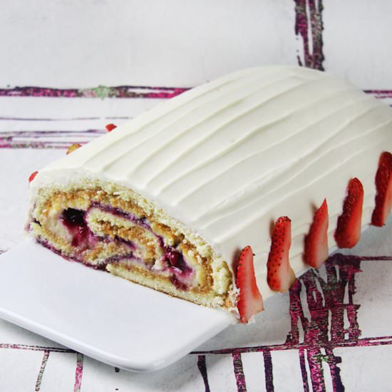 Berries cake roll - Recipe photo by hornoMX