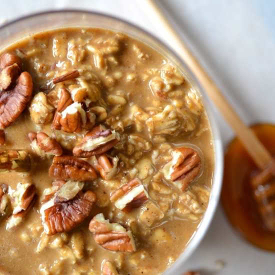 Pumpkin Spice Latte Overnight Oats - Recipe photo by Macaroniebites
